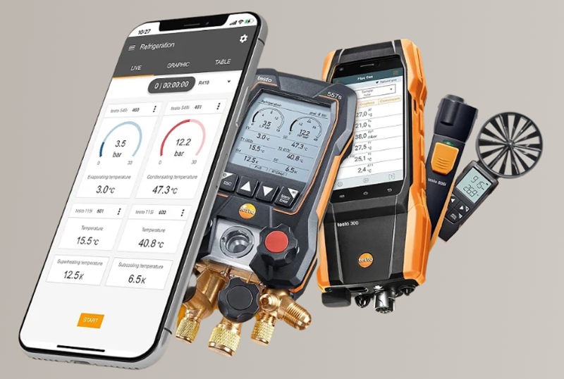 La app testo Smart incluye programas de medición PRO para aumentar la eficiencia de las mediciones