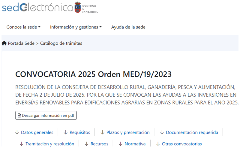 Cantabria convoca ayudas a inversiones en renovables y en mejora energética para edificaciones agrarias