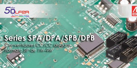 Nuevos convertidores CC/CC aislados con formato SIP distribuidos por Electrónica OLFER