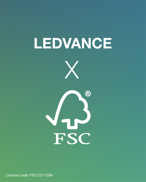 LEDVANCE obtiene la certificación FSC por su compromiso con el abastecimiento responsable y los envases sostenibles