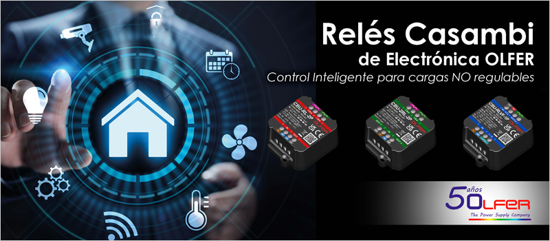 Los relés Casambi de Electrónica OLFER son una solución eficiente para automatizar instalaciones sin obras