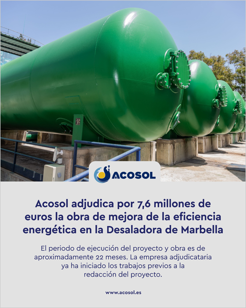 Adjudicada la obra de mejora de la eficiencia energética de la desaladora de Marbella