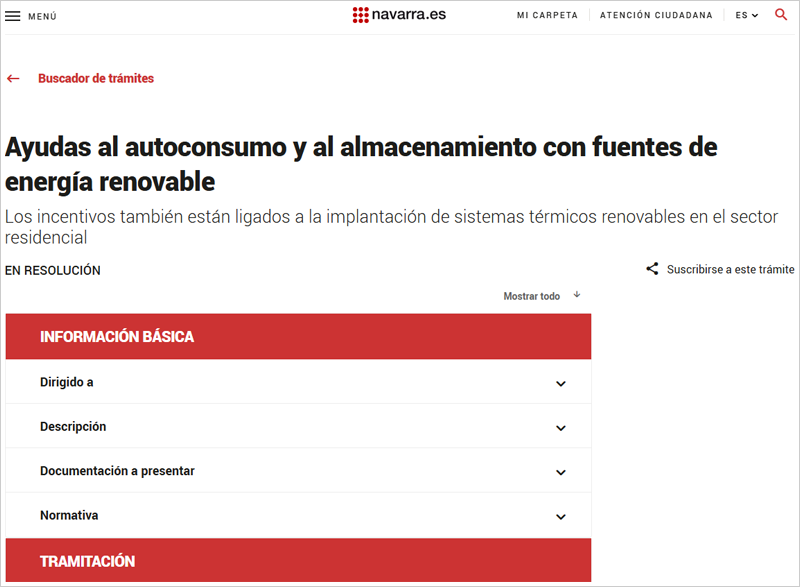 Navarra aprueba dos nuevas concesiones de ayudas para el autoconsumo y el almacenamiento con renovables