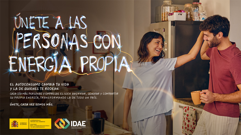 El IDAE lanza una campaña sobre las ventajas del autoconsumo energético renovable