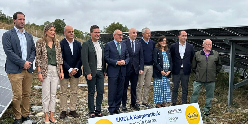 La cooperativa Ekiola Gorbeialdea inicia la generación de energía renovable del parque solar de Gorbeialdea