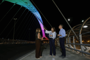 La nueva iluminación ornamental del Puente del Tercer Milenio de Zaragoza reduce más del 90% el consumo energético
