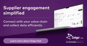 La plataforma Zeigo Hub by Schneider Electric acelera la descarbonización de la cadena de suministro