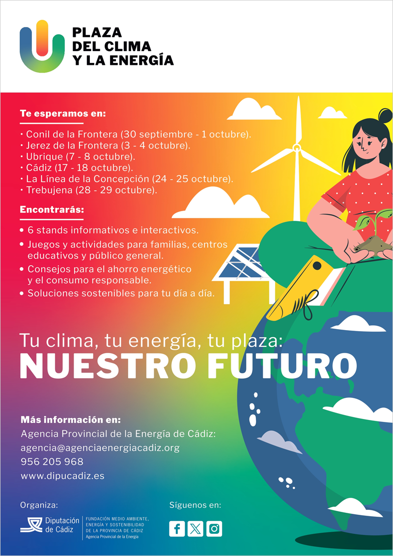 La iniciativa Plaza del Clima y la Energía informará sobre transición energética a los gaditanos