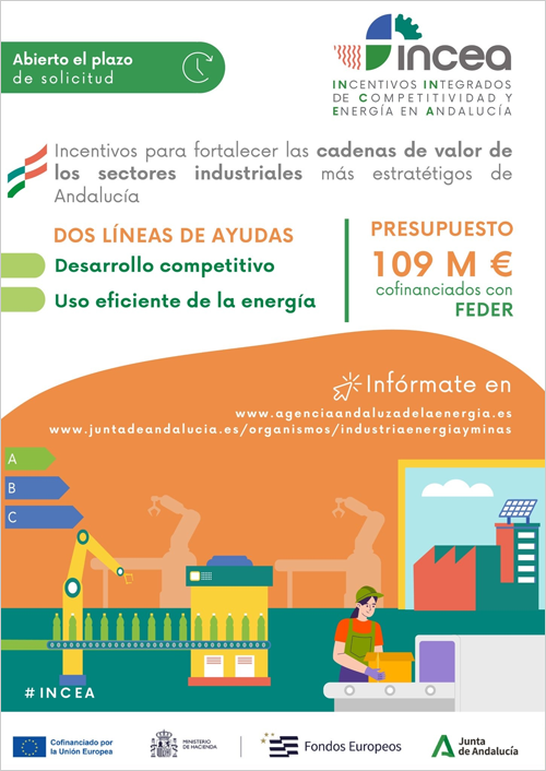Ayudas de 109 millones para la competitividad y eficiencia energética de la industria andaluza