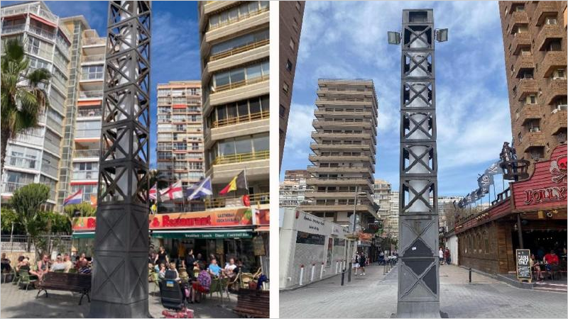 Adjudicada la rehabilitación del alumbrado ornamental de las columnas del Paseo de Levante de Benidorm