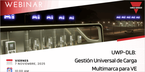 Webinar de Carlo Gavazzi sobre la gestión de UWP-DLB de carga multimarca para vehículo eléctrico