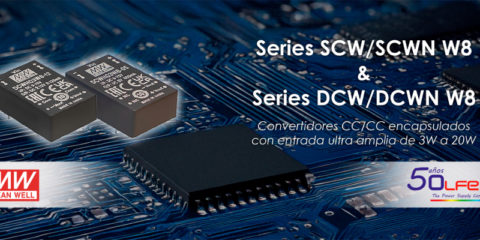 Electrónica OLFER incluye una nueva serie de convertidores CC/CC W8 con entrada ultra amplia