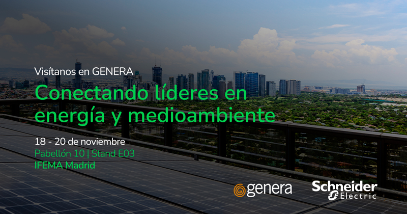 Schneider Electric participará en Genera 2025 con sus soluciones para la gestión energética
