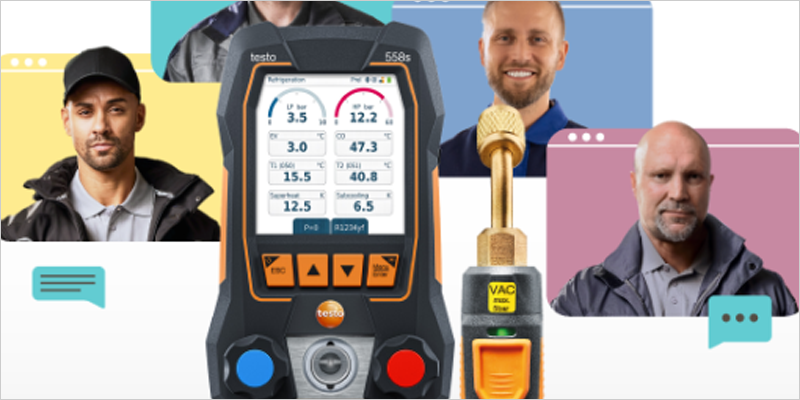 La medición en refrigeración, aire acondicionado y bombas de calor se aborda en un webinar de Testo