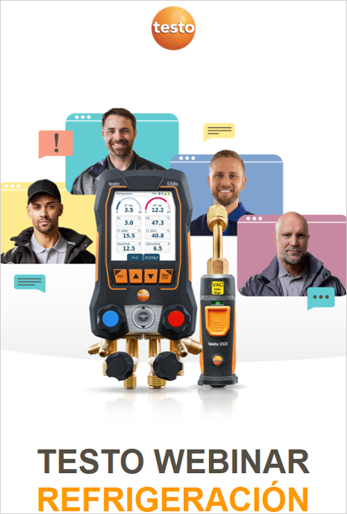 La medición en refrigeración, aire acondicionado y bombas de calor se aborda en un webinar de Testo