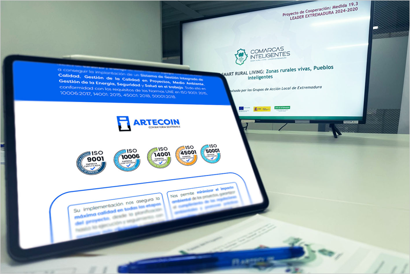 Artecoin reafirma su compromiso con la sostenibilidad en 2025 con proyectos de alumbrado público, auditoría energética e implementación de energías renovables
