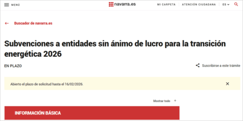 Navarra lanza nuevas ayudas para impulsar la transición energética y la descarbonización con 5,55 millones