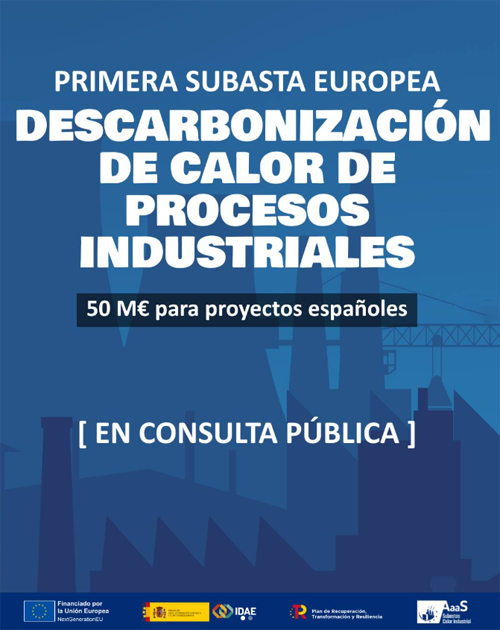 Audiencia pública sobre las ayudas de la primera subasta europea del Banco de Descarbonización Industrial
