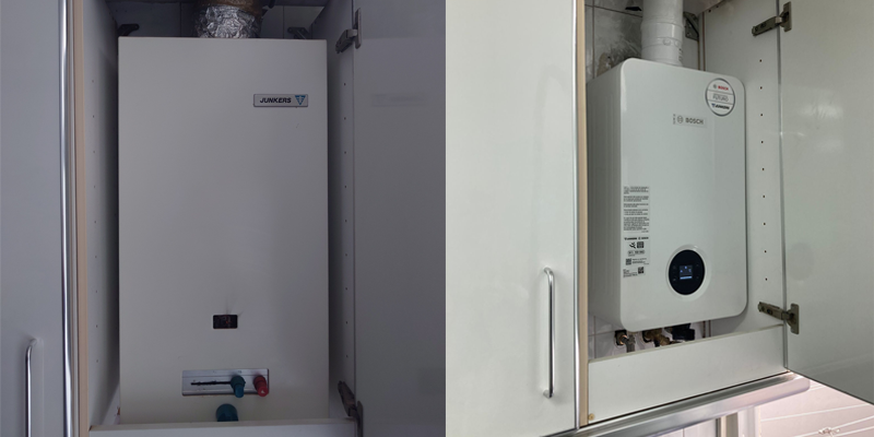 Bosch Home Comfort reemplaza el calentador Junkers más antiguo por un Bosch Therm 6600 S