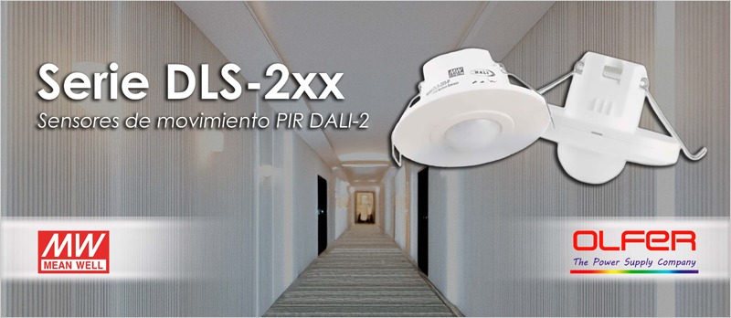 Sensores de movimiento PIR DALI-2 para aplicaciones de control de iluminación distribuidos por Electrónica OLFER