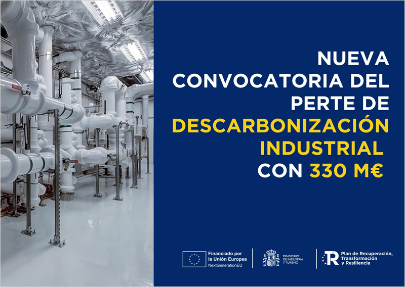 Nueva convocatoria del PERTE de Descarbonización Industrial para la reducción de emisiones en la industria manufacturera