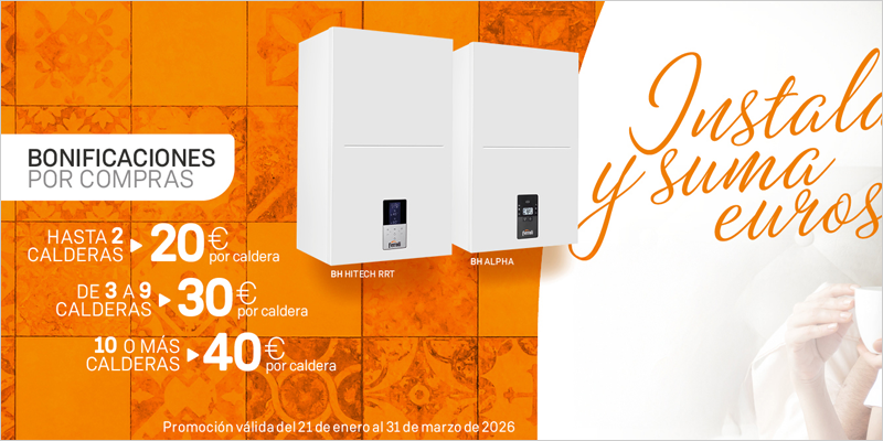 Nueva promoción de Ferroli dirigida a instaladores para promover la adquisición de calderas