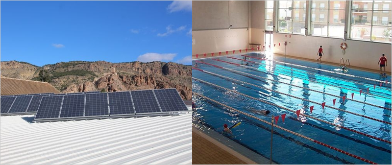 Licitaciones abiertas en Alhama de Murcia para solar térmica en la piscina y fotovoltaica en centros municipales