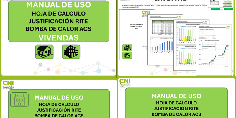 Nuevas hojas de cálculo para justificar instalaciones de ACS mediante bomba de calor conforme al RITE y CTE