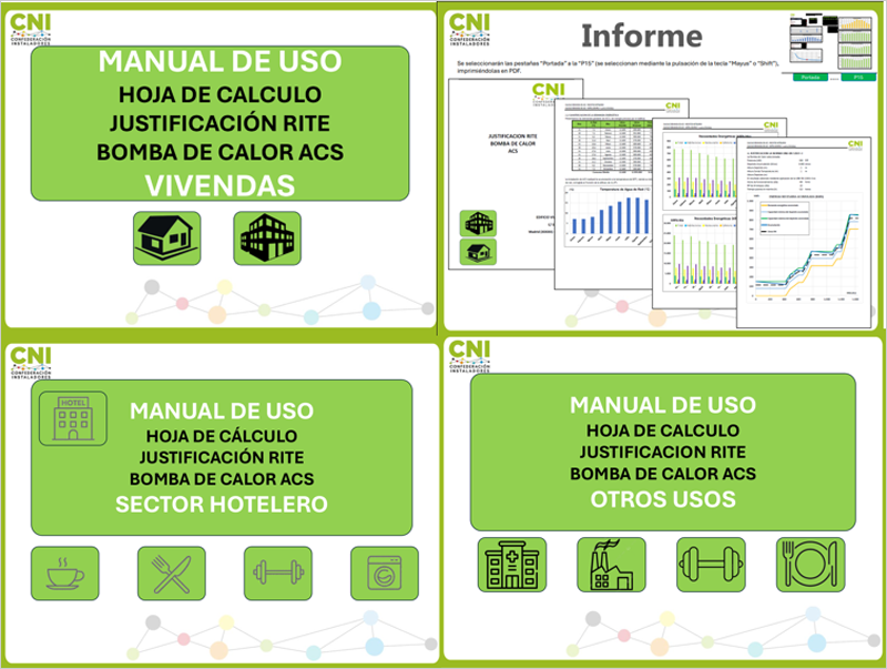 Nuevas hojas de cálculo para justificar instalaciones de ACS mediante bomba de calor conforme al RITE y CTE