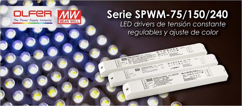 El catálogo de Electrónica OLFER incluye la nueva serie SPWM de LED drivers regulables