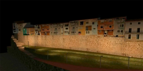 La nueva iluminación LED en las murallas del centro histórico de Villajoyosa está abierta a licitación