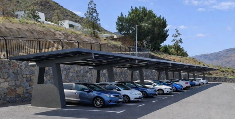 El proyecto de instalación fotovoltaica con baterías en el aparcamiento del camposanto de Mogán sale a licitación