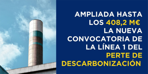 La convocatoria del PERTE de Descarbonización Industrial se amplía hasta los 408 millones