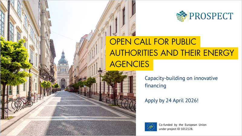 Convocatoria abierta al programa de aprendizaje entre pares del proyecto Prospect sobre financiación en energía
