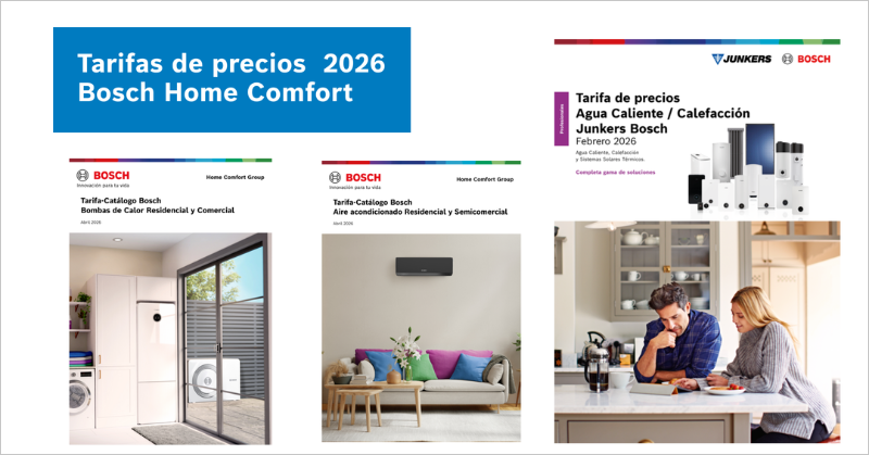 Bosch Home Comfort presenta sus nuevas tarifas 
