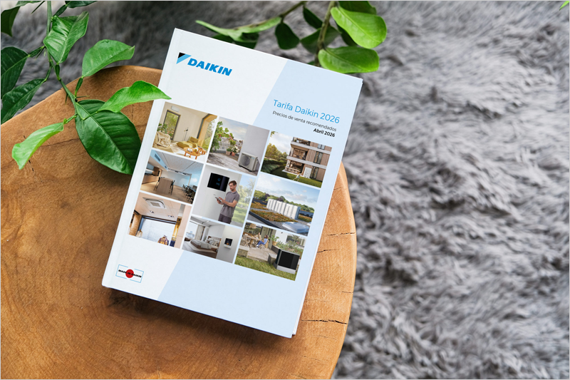 La nueva tarifa de precios 2026 de Daikin incluye sus últimas novedades de productos y servicios