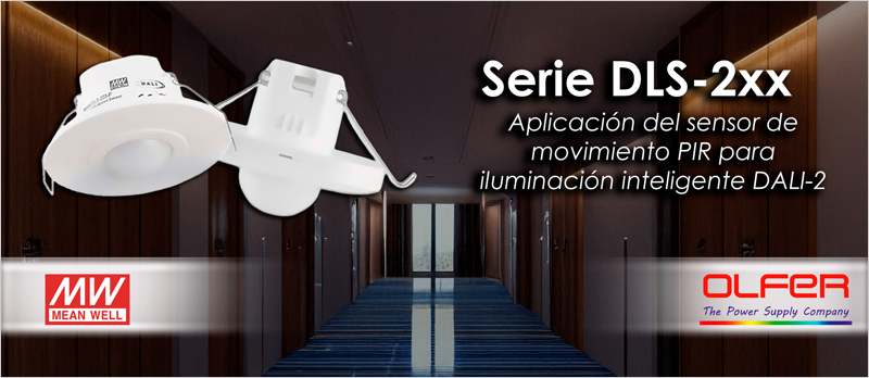 Electrónica OLFER distribuye la serie DLS-2xx de sensores PIR que combina control inteligente y eficiencia energética