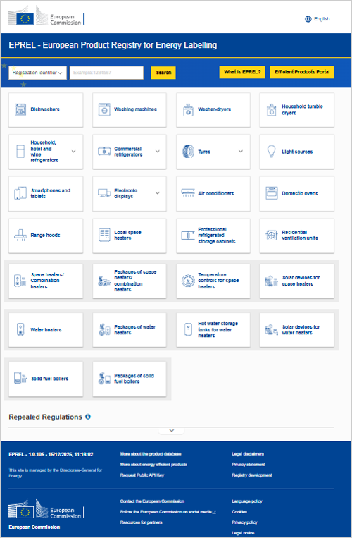 EPREL está diseñado para proporcionar a los consumidores información detallada sobre la eficiencia energética de los productos vendidos en la UE