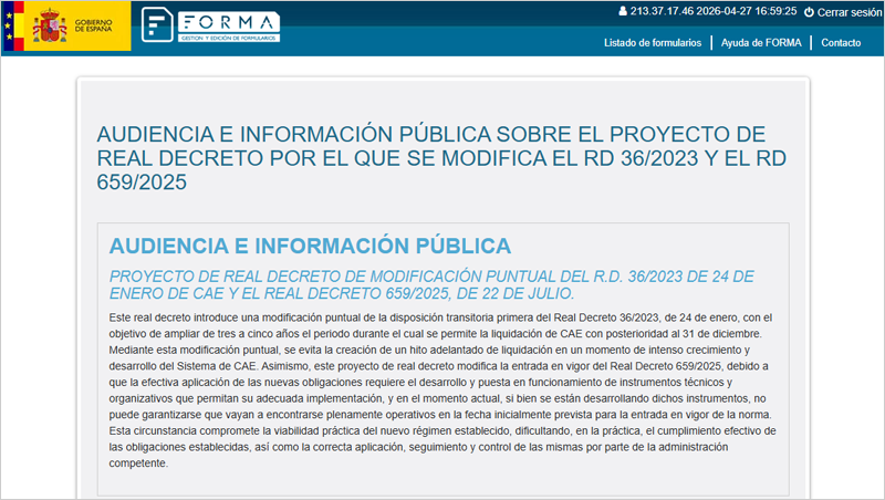 Audiencia pública sobre la ampliación de plazos del sistema de Certificados de Ahorro Energético