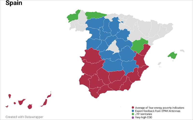 Una evaluación a escala europea identifica las regiones con alta vulnerabilidad a la pobreza energética grave para orientar políticas y asistencia técnica