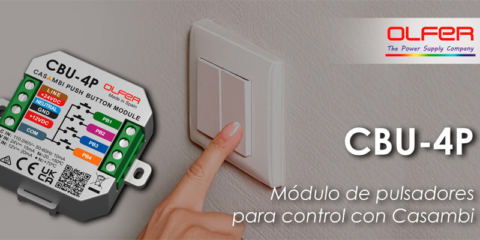 Nuevo módulo de pulsadores para control de luminarias compatible con Casambi de Electrónica OLFER