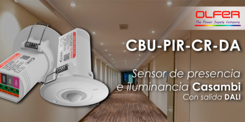 CBU-PIR-CR-DA, nuevo sensor de presencia e iluminancia Casambi de Electrónica OLFER