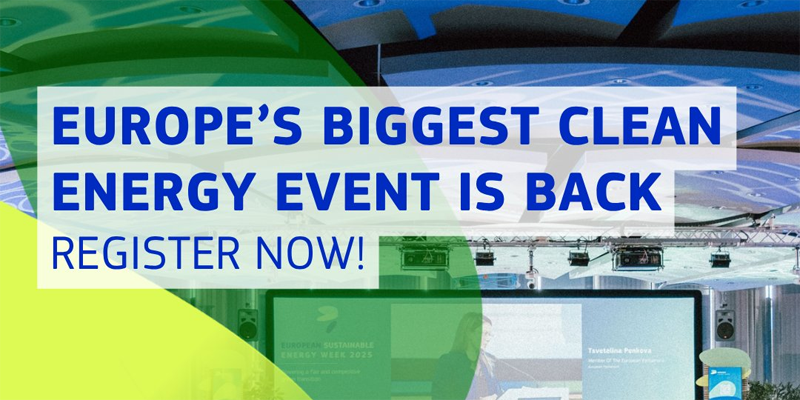 La Semana Europea de la Energía Sostenible 2026 abre el plazo de inscripción