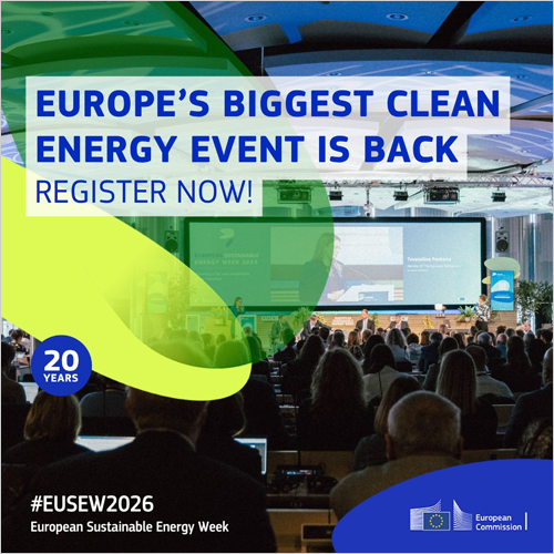 La Semana Europea de la Energía Sostenible 2026 abre el plazo de inscripción