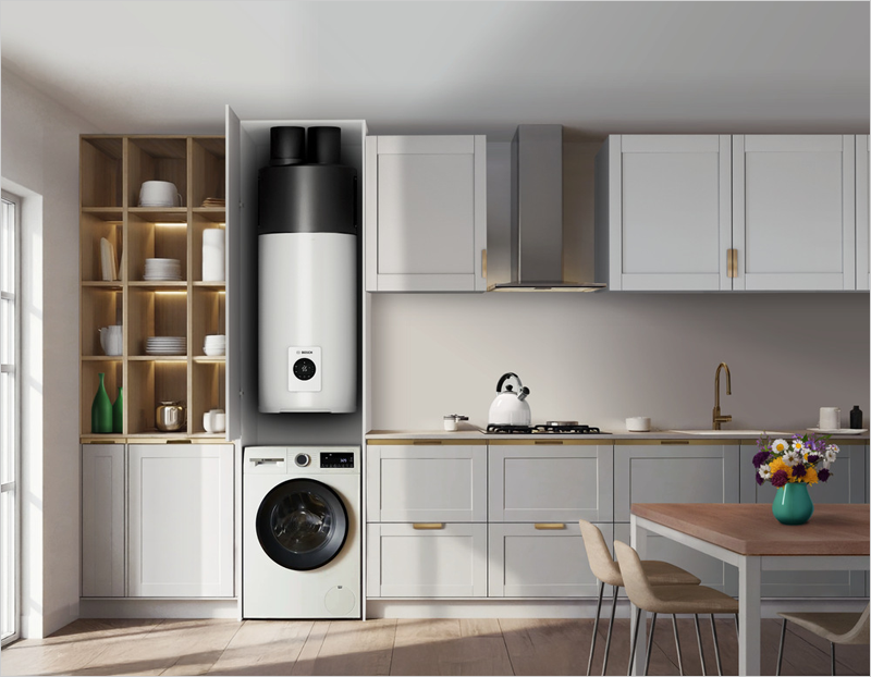 La nueva bomba de calor para ACS de Bosch Home Comfort ofrece mayor eficiencia energética y durabilidad