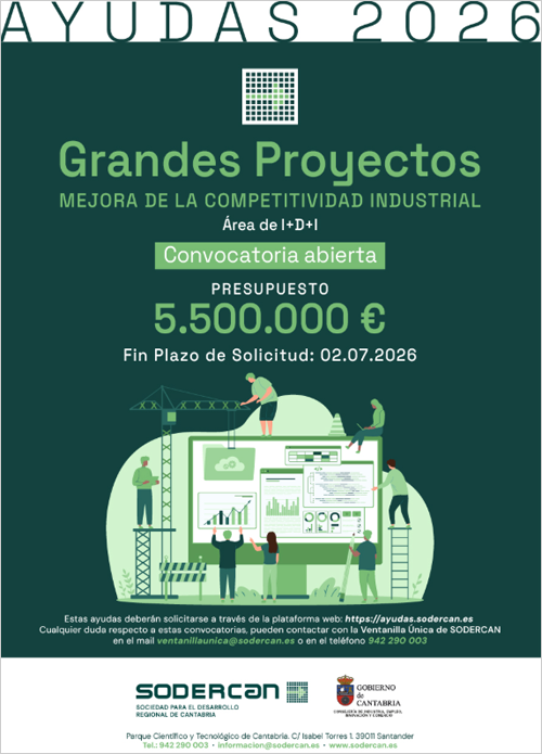 Ayudas para actuaciones de eficiencia energética e I+D+i en empresas industriales cántabras