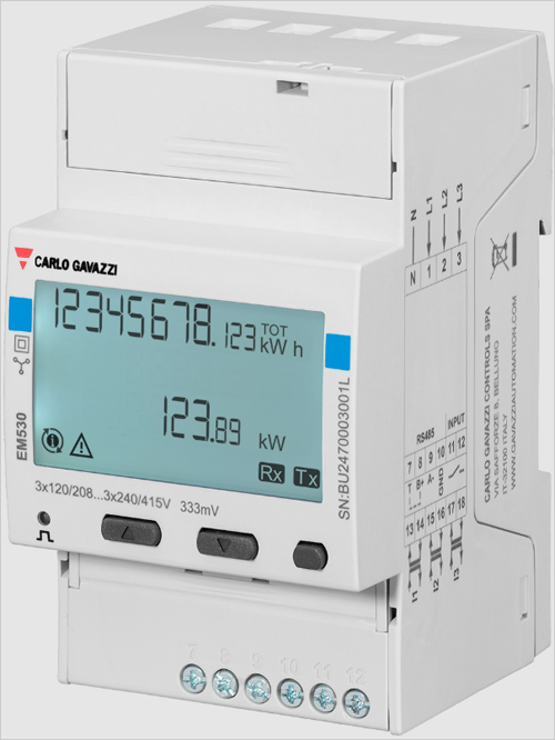 Nuevos analizadores de energía EM530 MV y RG de Carlo Gavazzi para una medición energética de alta precisión
