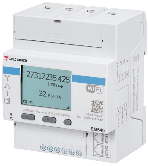 Los analizadores de energía serie EM600 W de Carlo Gavazzi incluyen conectividad Wi-Fi y Ethernet