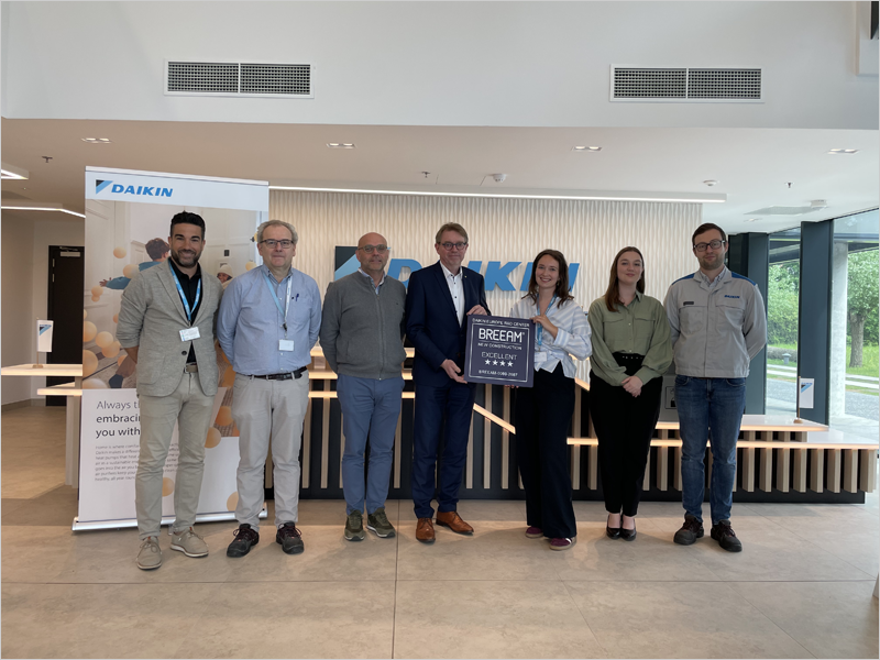 El Centro de Investigación y Desarrollo en Gante de Daikin obtiene la certificación BREEAM 'Excellent'