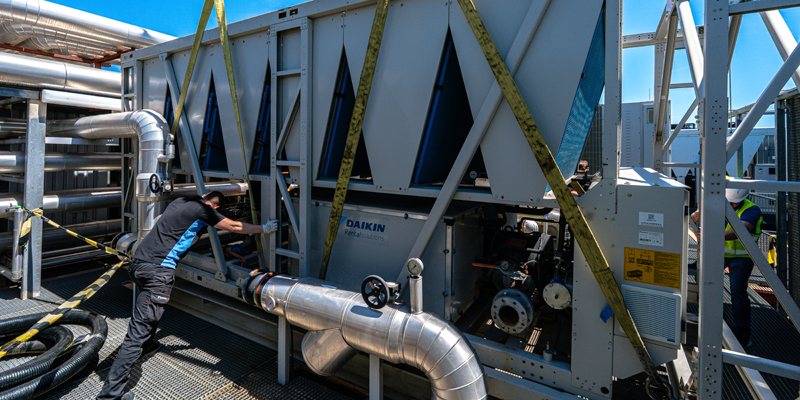 Daikin refuerza la capacidad de climatización de un centro de datos de Nabiax con una enfriadora temporal